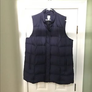 Too big, xl J Jill navy blue vest